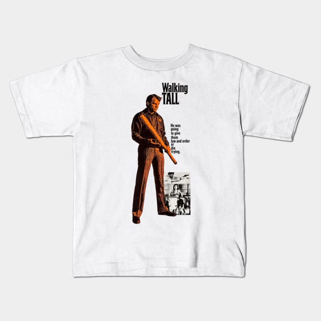 Walking Tall Movie Poster Kids T-Shirt by MovieFunTime